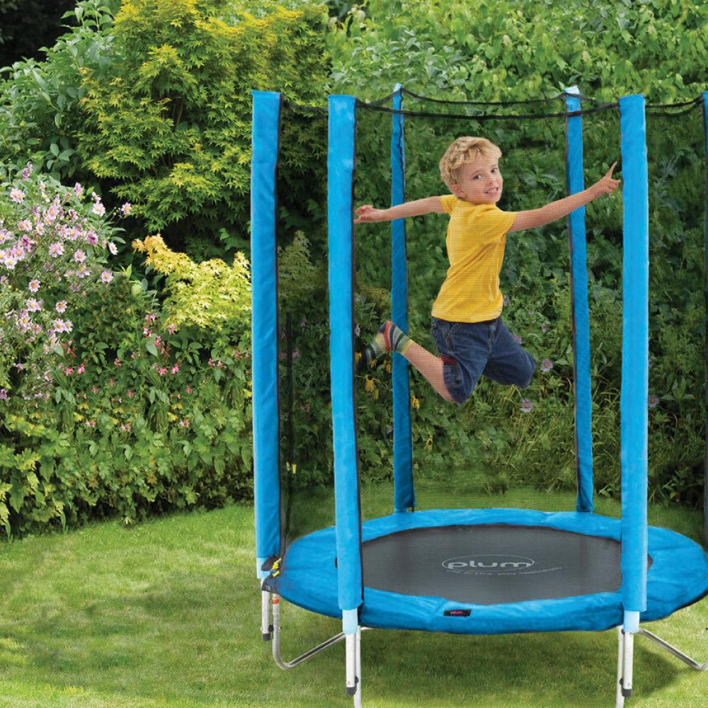 Plum Junior 4.5Ft Trampoline & Enclosure - Blue