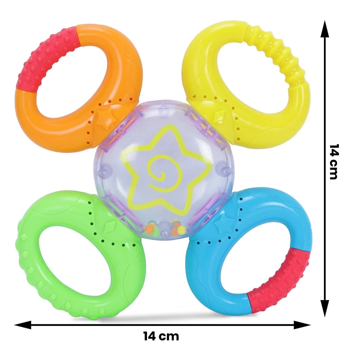 Simba Abc Rattle With Teething Parts, 2-Ass.