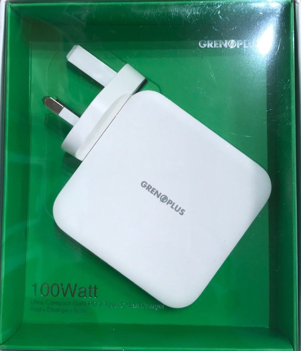 Grenoplus 100W Gan Dual Type C Wall Charger (Us, Uk & Eu Plug)