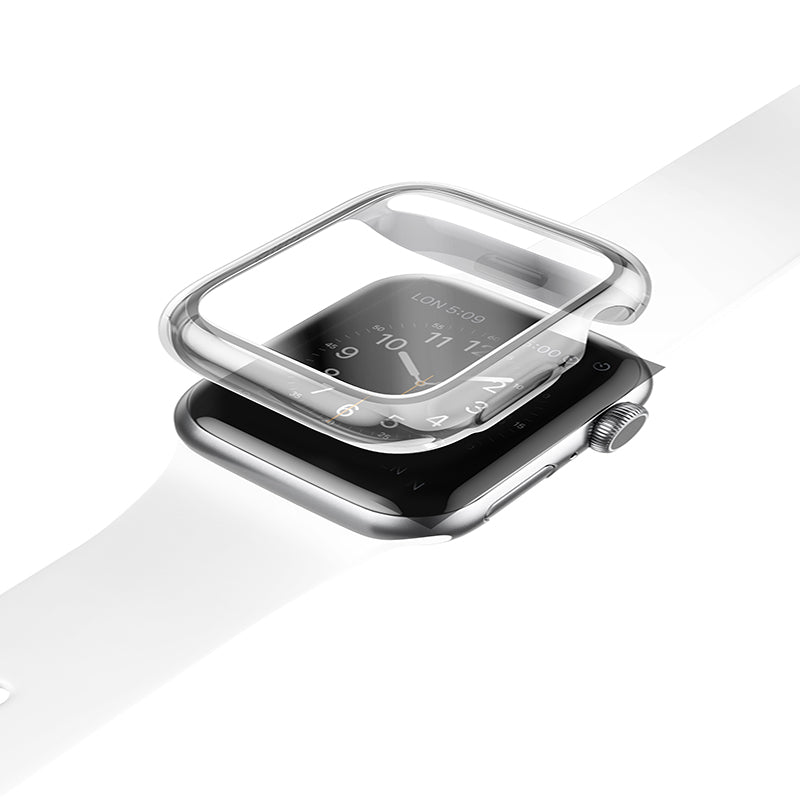 Uniq Garde Hybrid Apple Watch Series 4 Case With Screen Protection (44Mm) - Smoked(Tinted Grey)