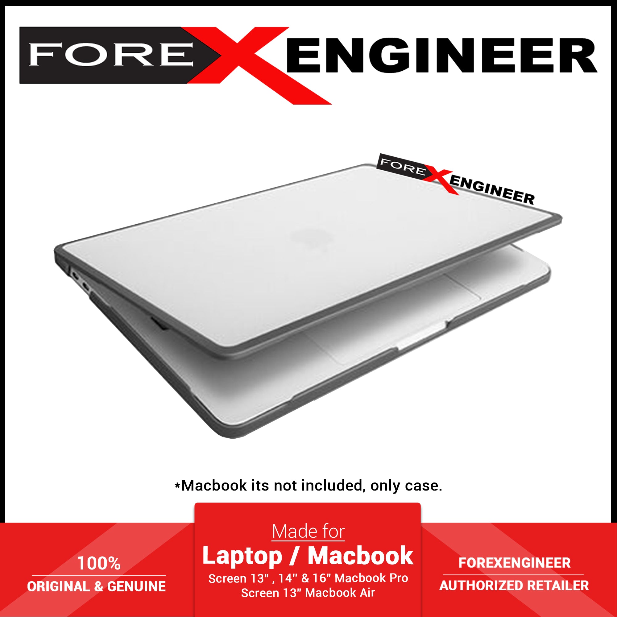 Uniq Venture Hybrid Macbook Air 13(2018-2020) Case Frost/Charcoal(Grey)