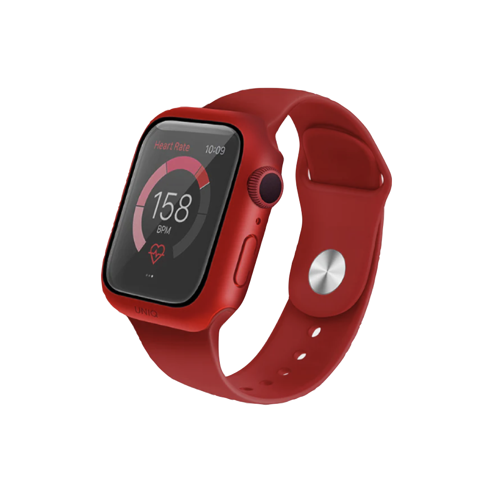 Uniq Nautic Watch Case With Ip68 Water-Resistant Tempered Glass Screen Protection 40Mm Crimson (Red)