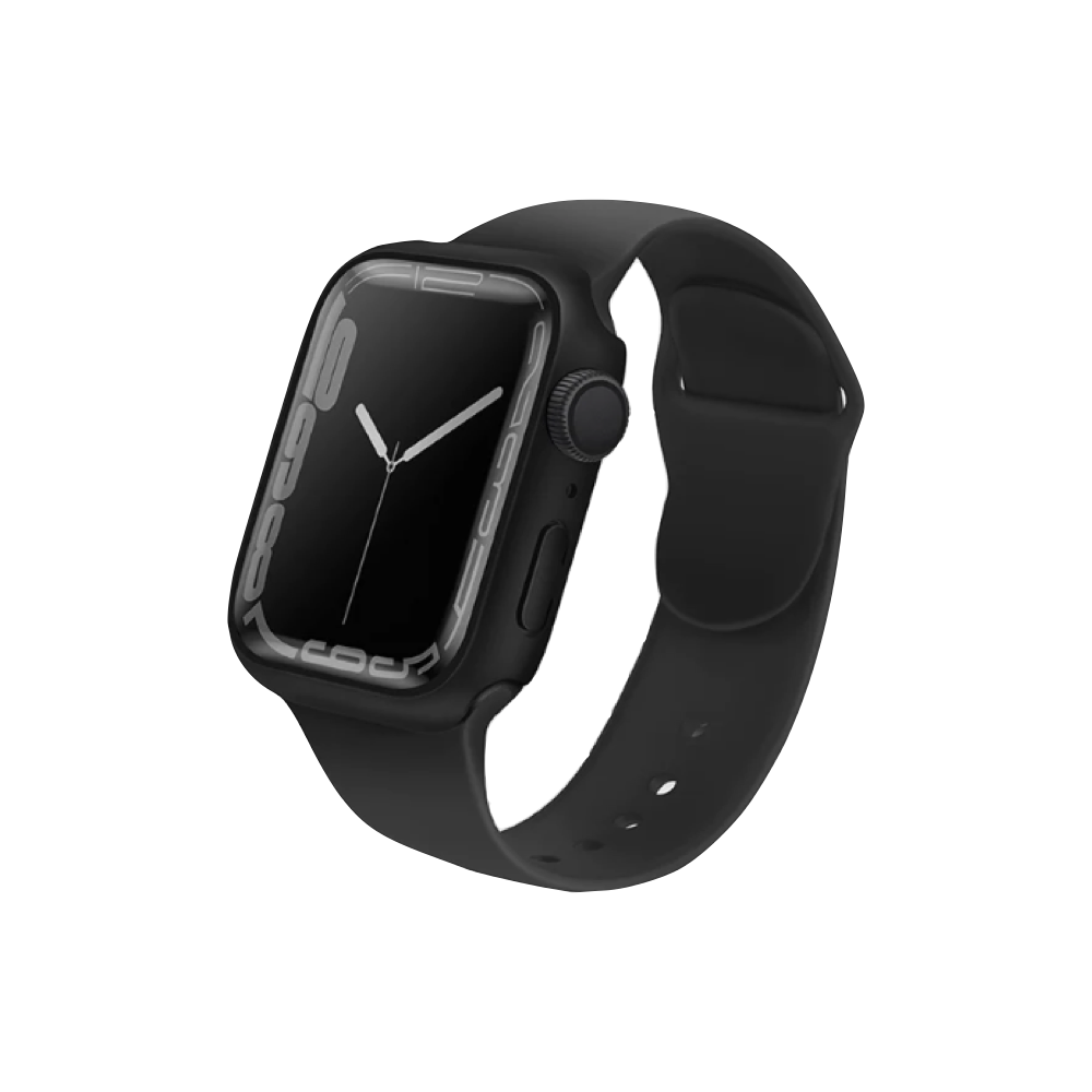 Uniq Legion Watch Case With 9H Tempered Glass Screen Protection 41Mm - Midnight (Black)