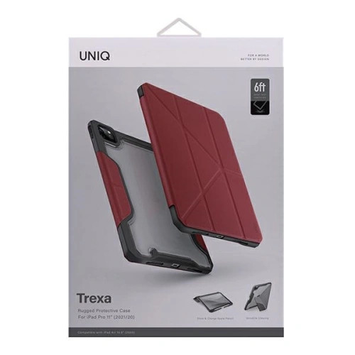 Uniq Trexa New Ipad Pro 11(2021) Antimicrobial Coral(Red)