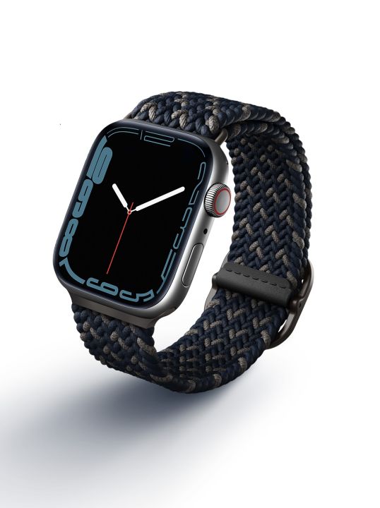 Uniq Aspen Designer Edition Braided Apple Watch Strap 45/44/42Mm - Obsidian Blue (Obsidian Blue)