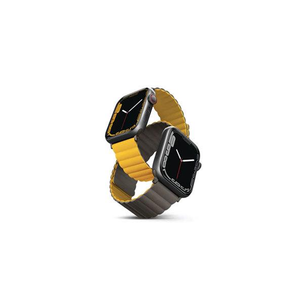 Uniq Revix Reversible Magnetic Apple Watch Strap 45/44/42Mm - Mustard (Mustard/Khaki)