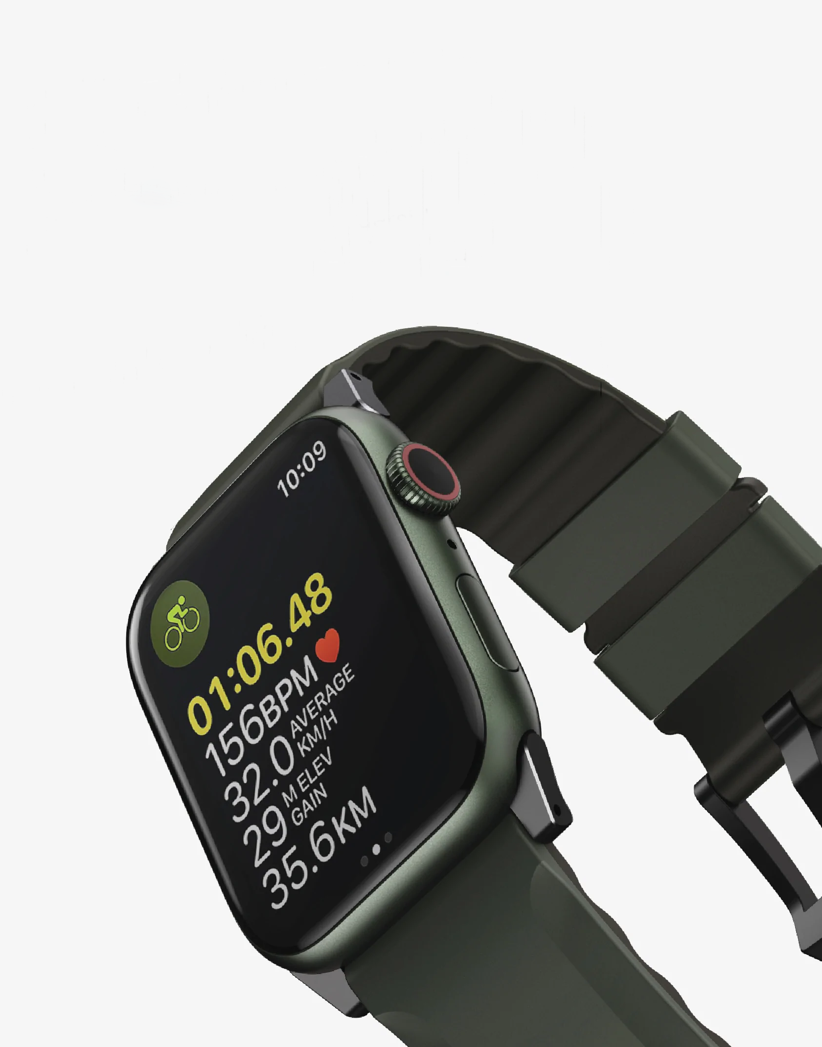 Uniq Linus Airosoft Silicone Apple Watch Strap 45/44/42Mm - Midnight Black (Black)