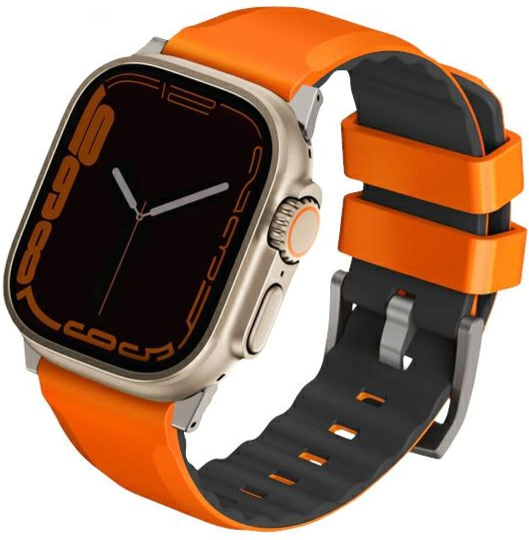 Uniq Linus Airosoft Silicone Apple Watch Strap 45/44/42Mm - Moss Green (Green)