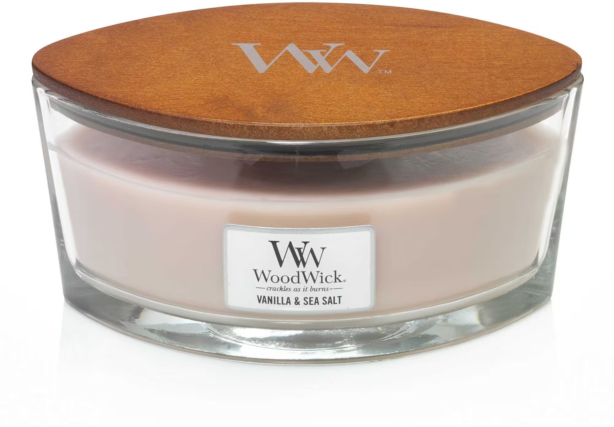 Woodwick Ellipse Jar Vanilla & Sea Salt
