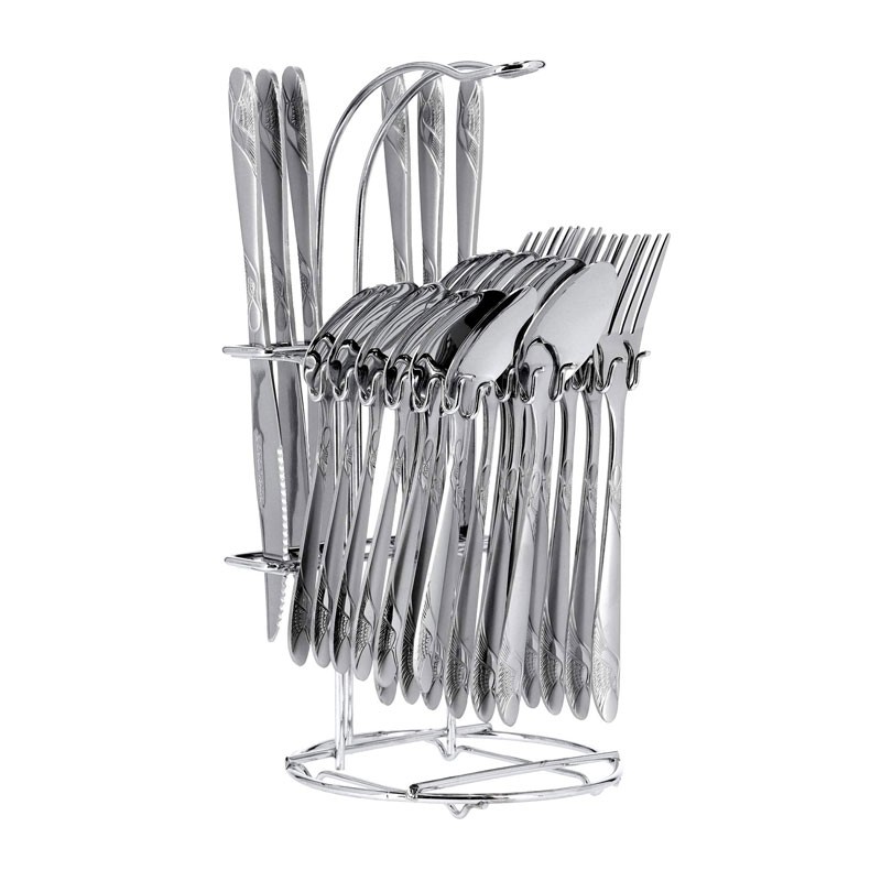 Royalford 24Pcs Gold Plated Cutlery Set 1X12