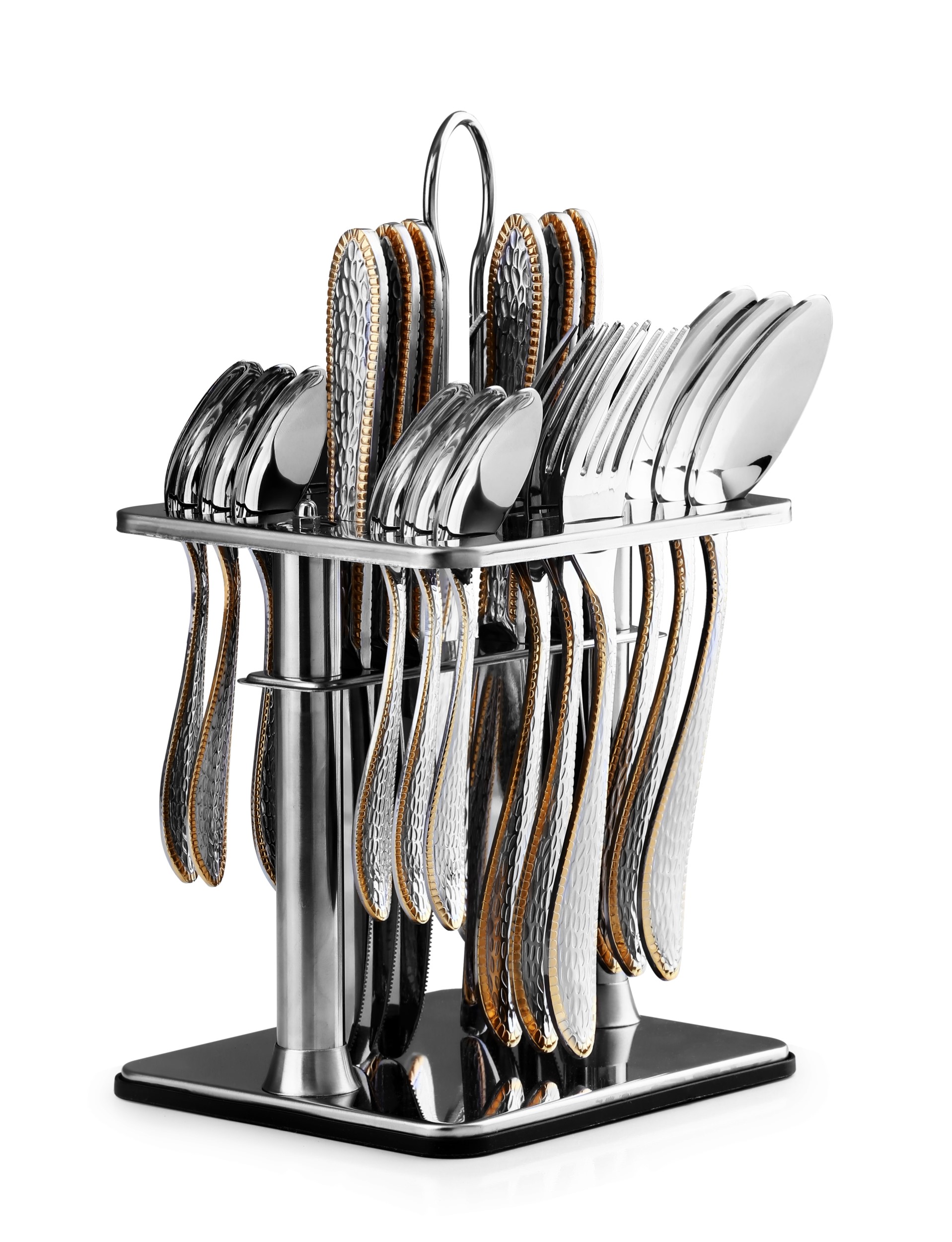 Royalford 24Pcs Gold Plated Cutlery Set 1X12