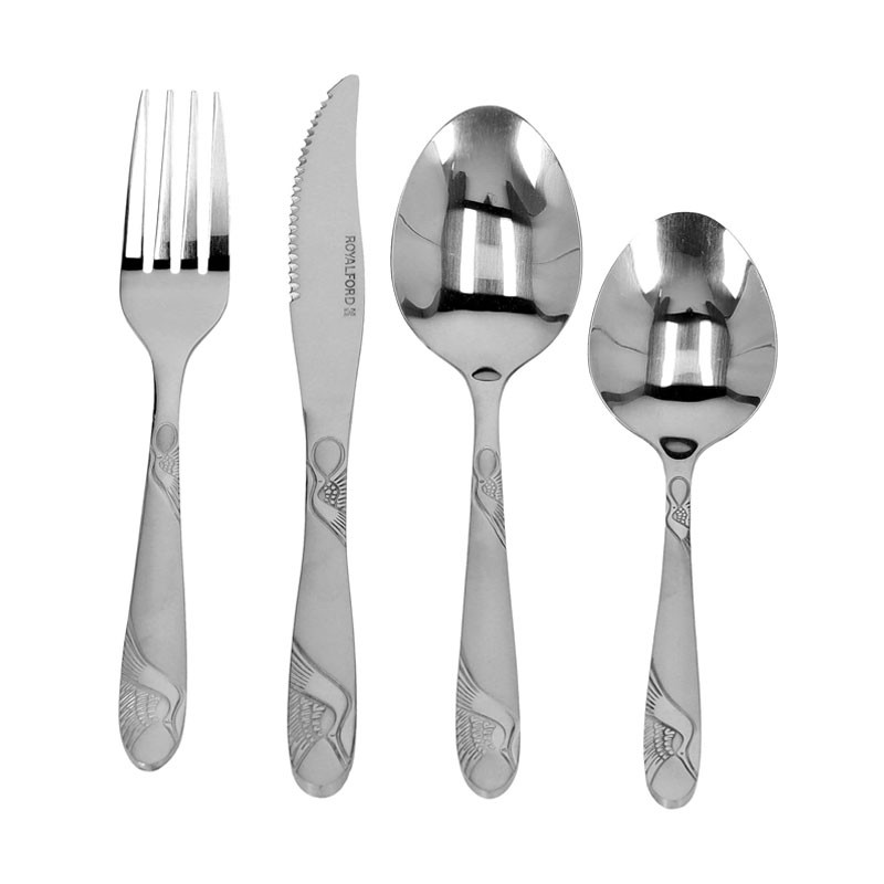 Royalford 24Pcs Gold Plated Cutlery Set 1X12