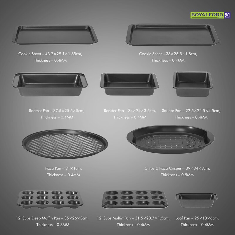 Royalford 6Pc Silicone Bakeware Set1X8