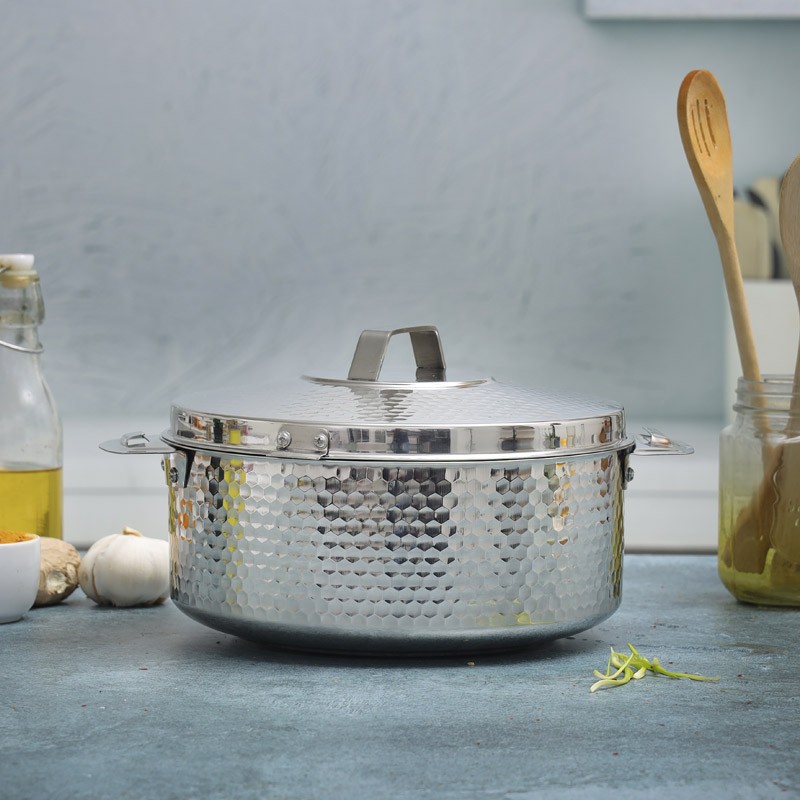 Royalford Reeva Hammered Ss Hot Pot 5000Ml1X6