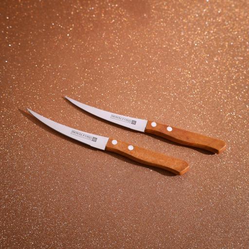 Royalford 2Pc Fruit Knife Set/Wooden Handle1X96