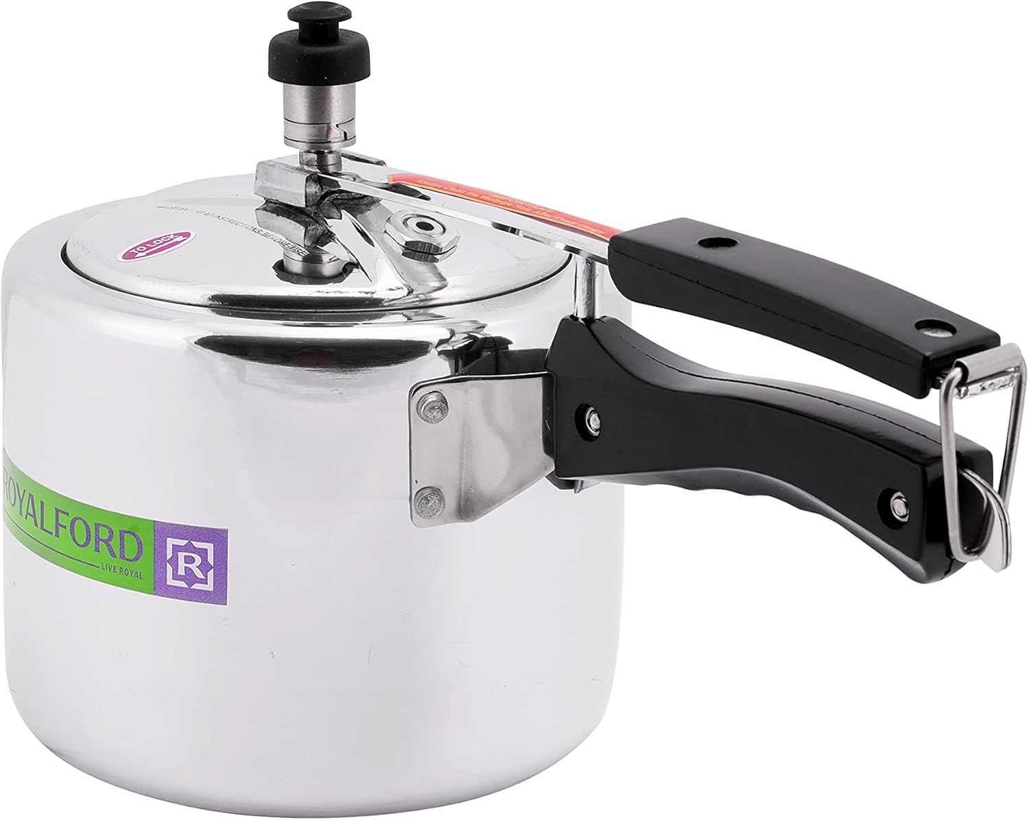 Royalford Aluminum Pressure Cooker 5+3Ltr 1X8
