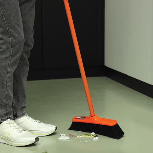 Royalford Floor Broom/Green+Grey 1X24