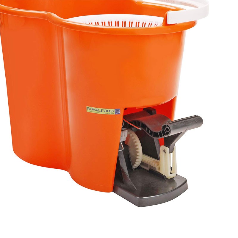 Royalford Spin Easy Mop/Bucket( Pedel)/Orange 1X4