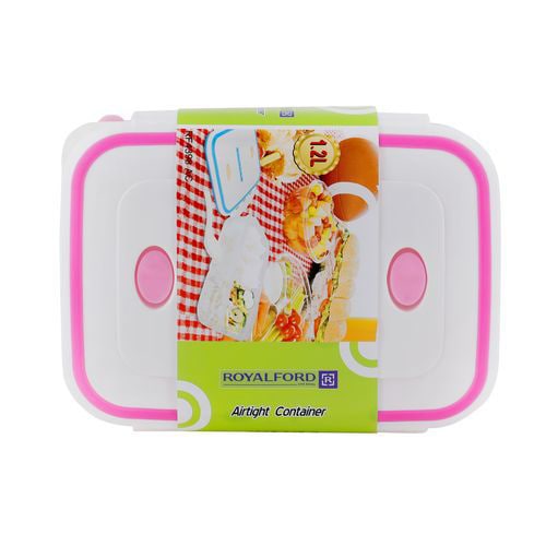 Royalford Air Tight Lunch Box/Pink 1X12