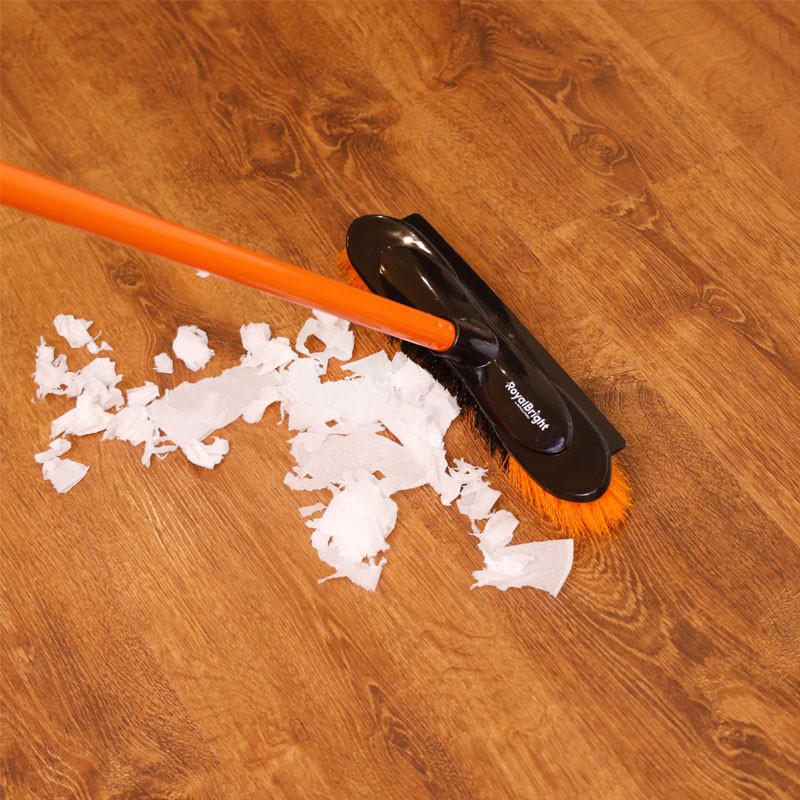 Royalford Hard Broom With Handle(Orange+Black)1X24