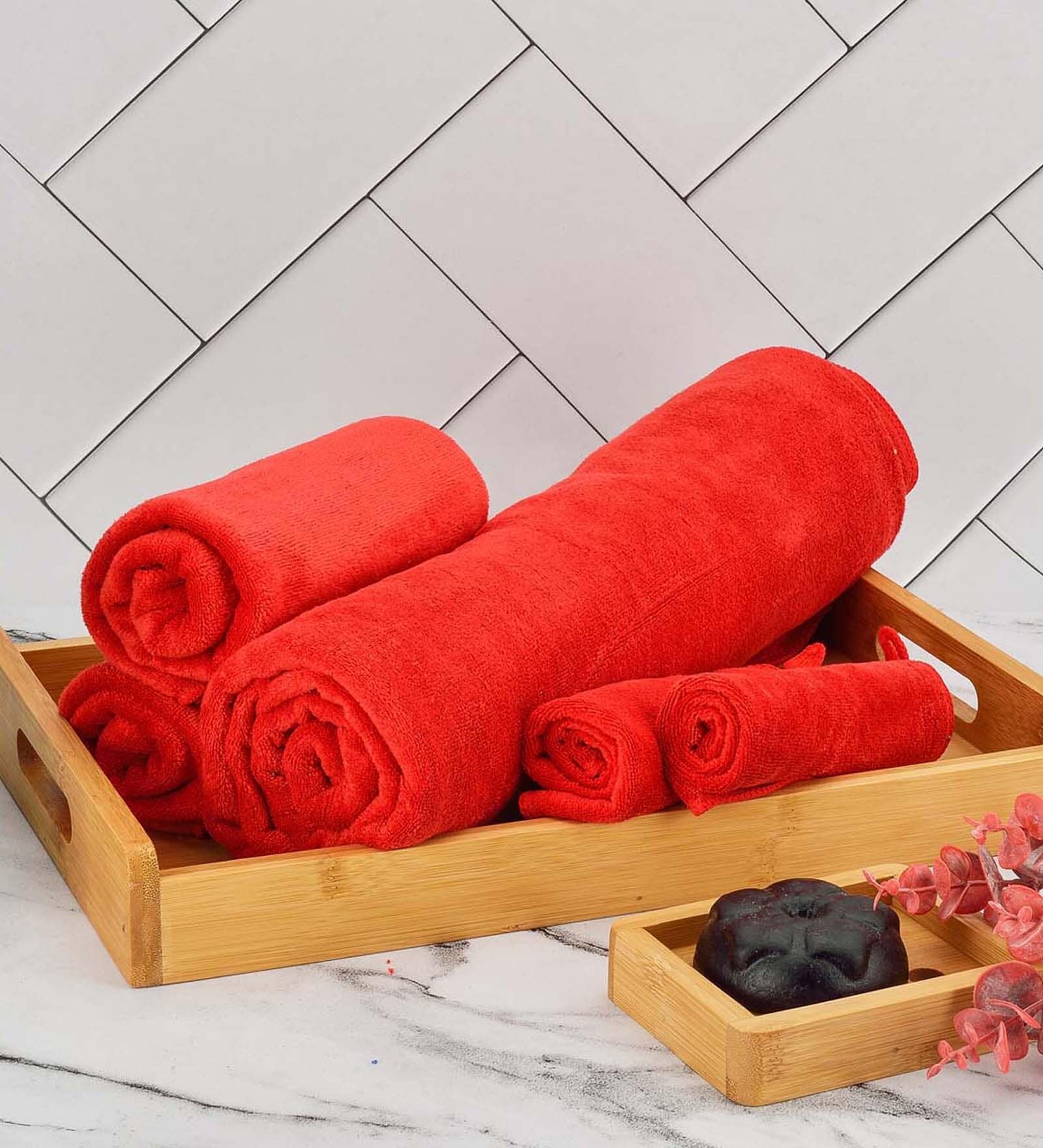 Royalford 4Pcs Mcrofiber Towel 1X100