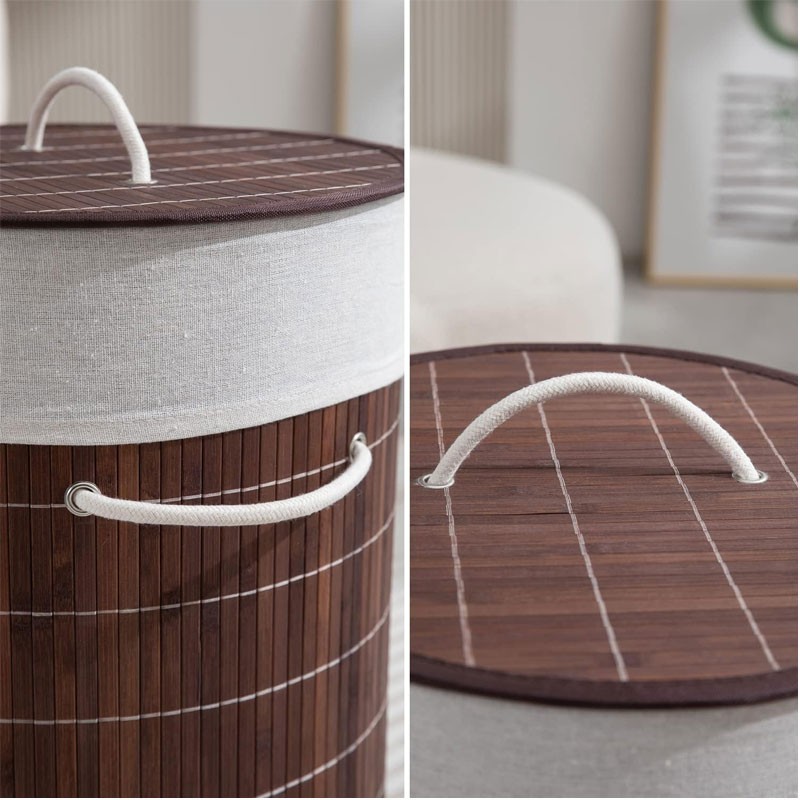 Royalford Foldable Bamboo Hamper (Square)1X6