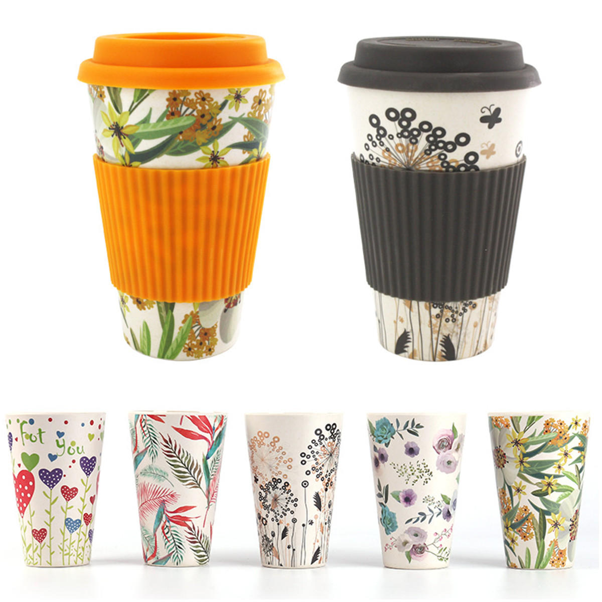 Royalford 3Pc Set 400Ml Bamboo Fiber Cup 1X32