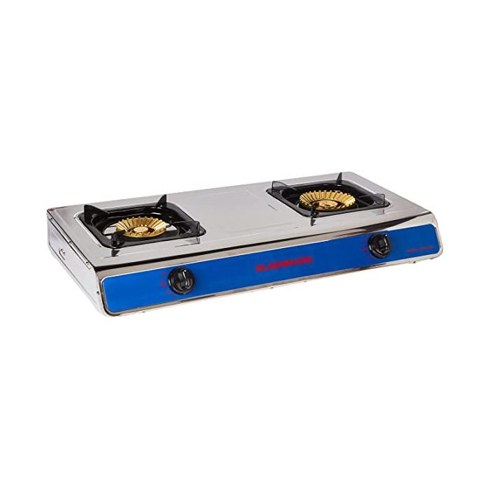 Olsenmark S/Sdouble Burner/Brass India/Auto Ign1X1