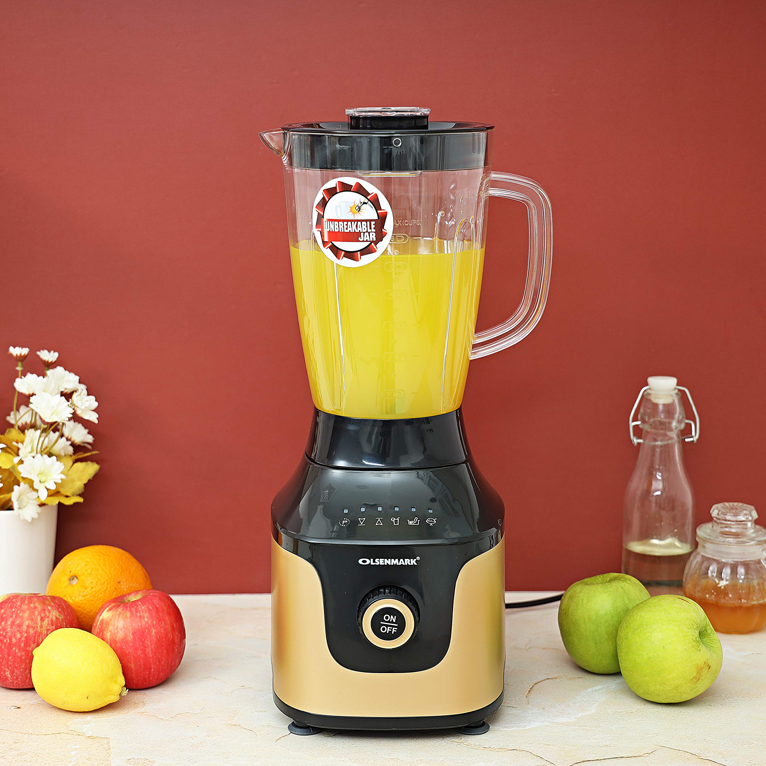 Olsenmark Heavy Duty Blender/Unbrk Jar/2L/1800W1X6