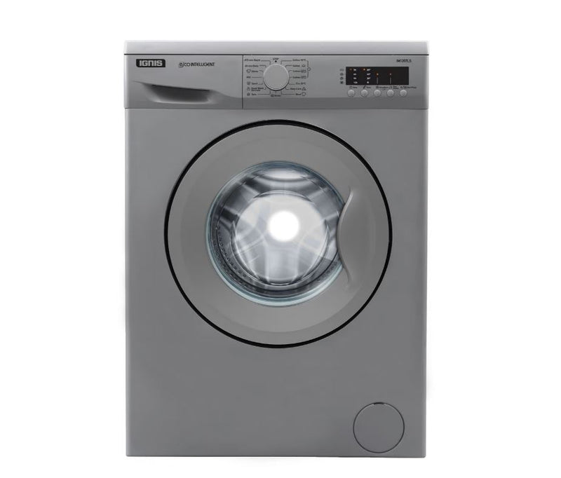 Ignis 7 Kg Front Load Washer 1000Rpm, Silver Color 15 Wash Prgrm, Size : 85X60X53 Made Turkey