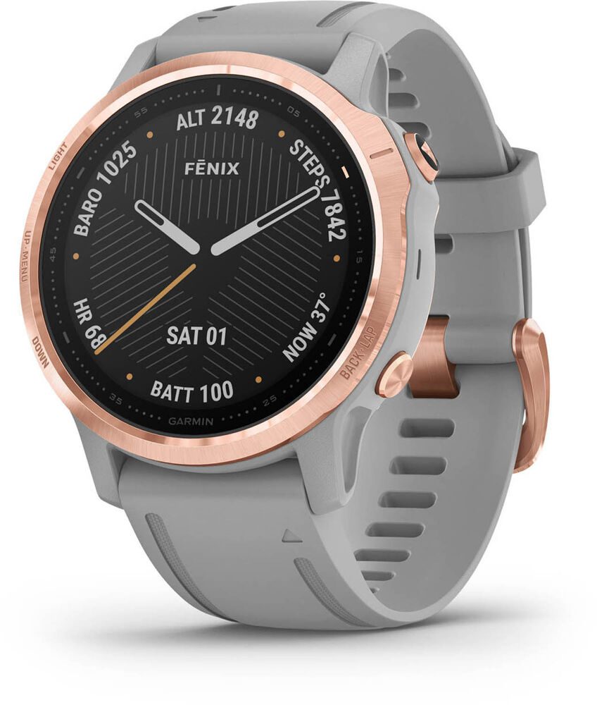 Garmin Fenix 6S Sapphire Rose Gold /Blk/W Nylon Band Gps Watch Emea 010-02159-37