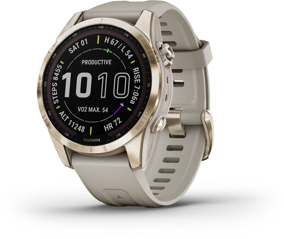Garmin Fenix 7S Solar Slate Gray W/Black Band Emea /Aus/Nz/Afr/Sam 010-02539-13