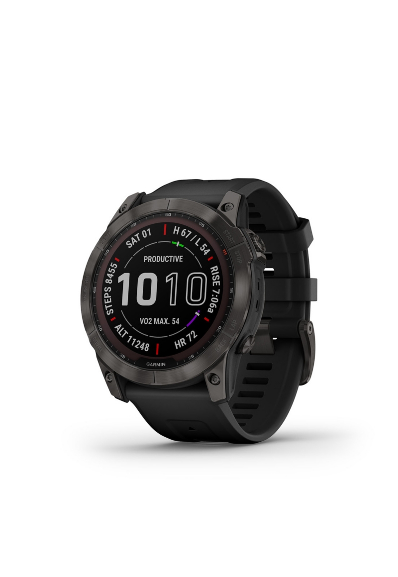 Garmin Fenix 7X Sapphire Solar Carbon Gray Dlc Ti W/Dlc Ti Bracelet Emea 010-02541-27