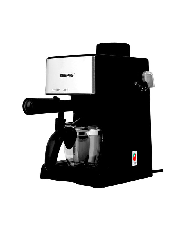 Geepas 1.25L Cappuccino Maker/Glass Pot 1X2