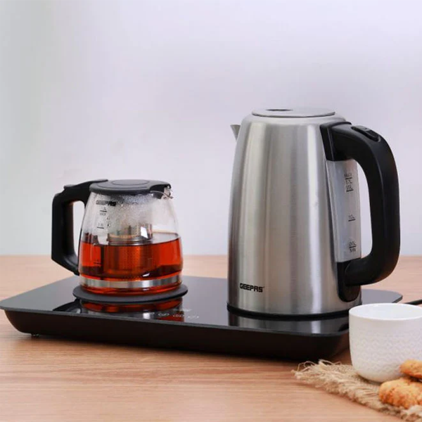 Geepas 1.25L Cappuccino Maker/Glass Pot 1X2