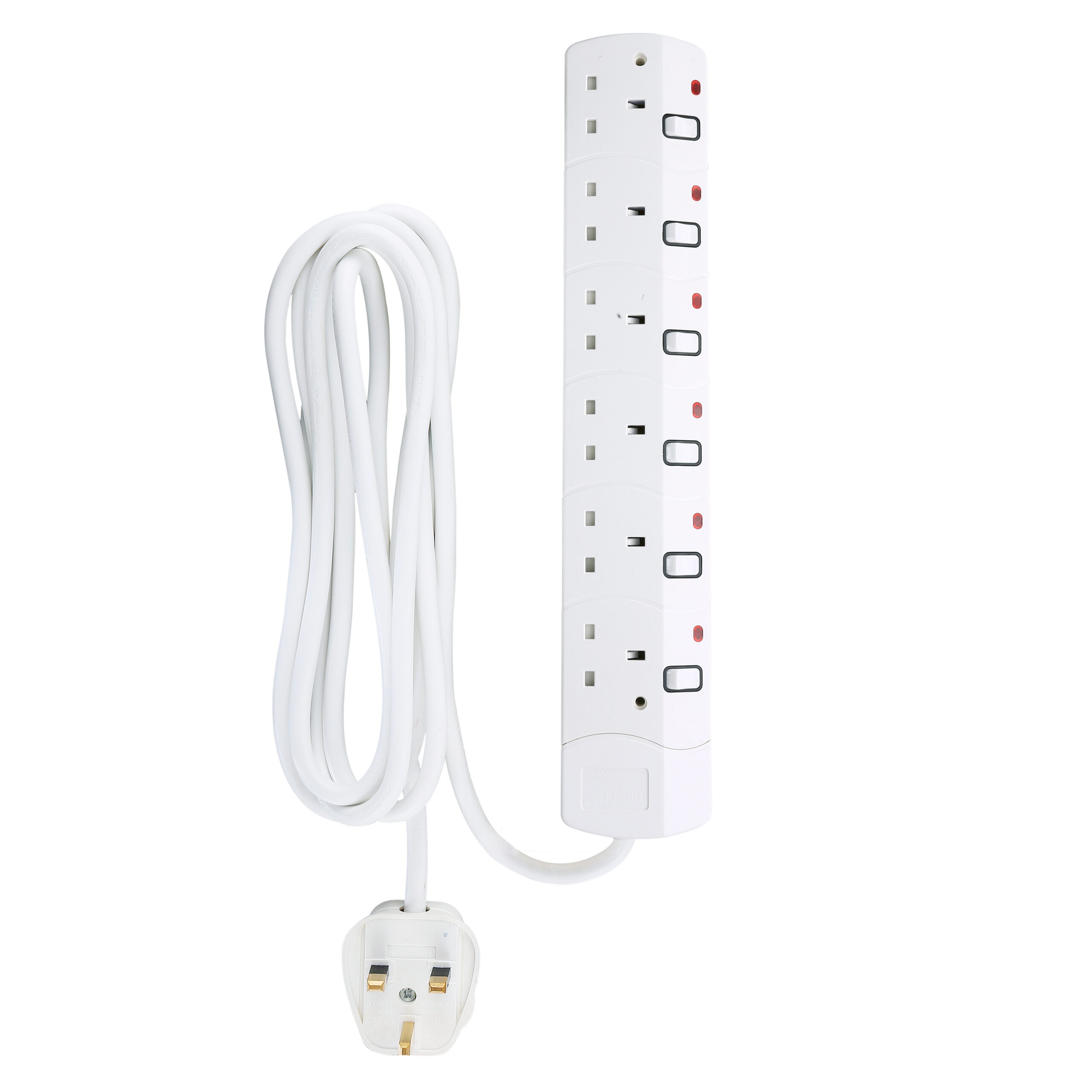 Geepas 6 Way Extension Socket/Usb/5Mtr 1X24