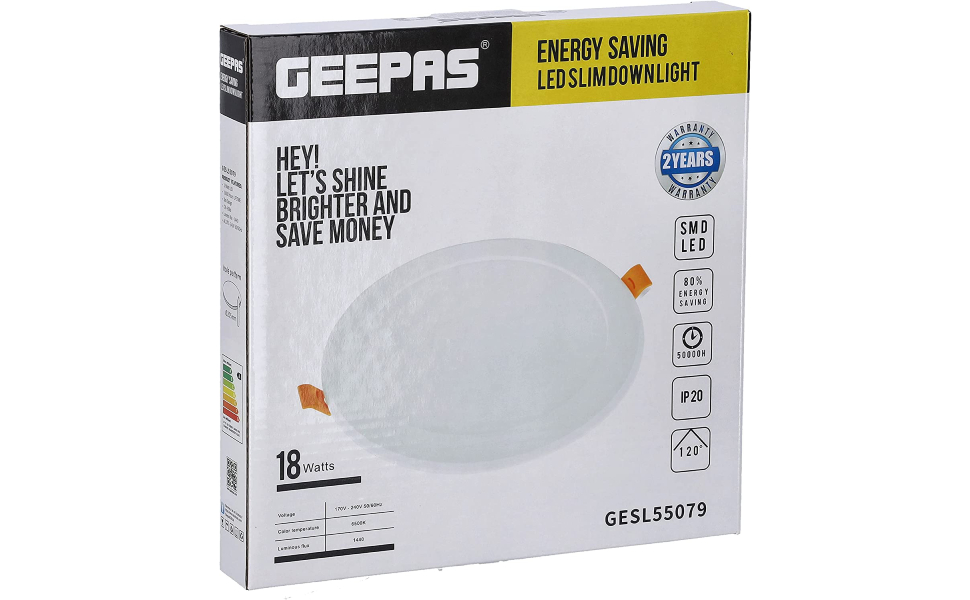 Geepas 22W/3U/Pin Energy Saving Lamp 1X50