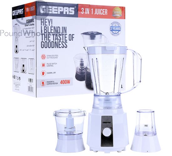 Geepas 2 In 1 Blender 350-400W 1X6