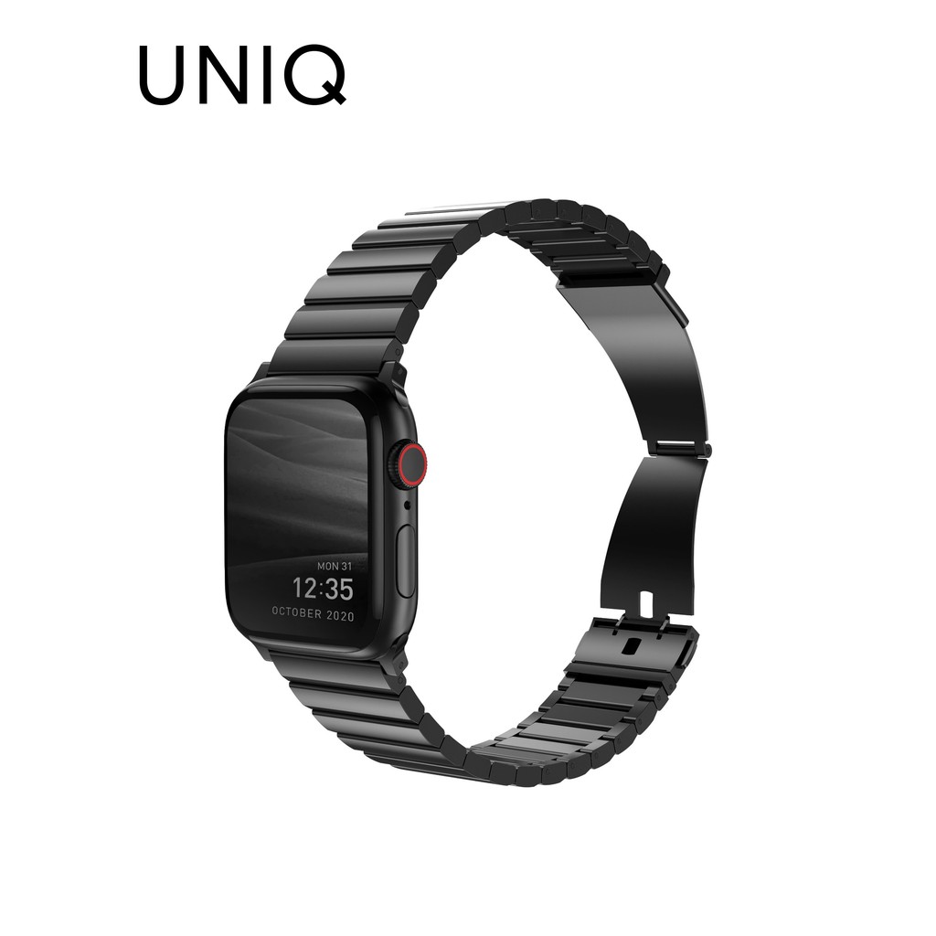 Uniq Strova Apple Watch Steel Link Band 44/42Mm - Midnight (Black)