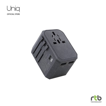 Uniq Voyage Pd World Adapter Pd33  Charcoal
