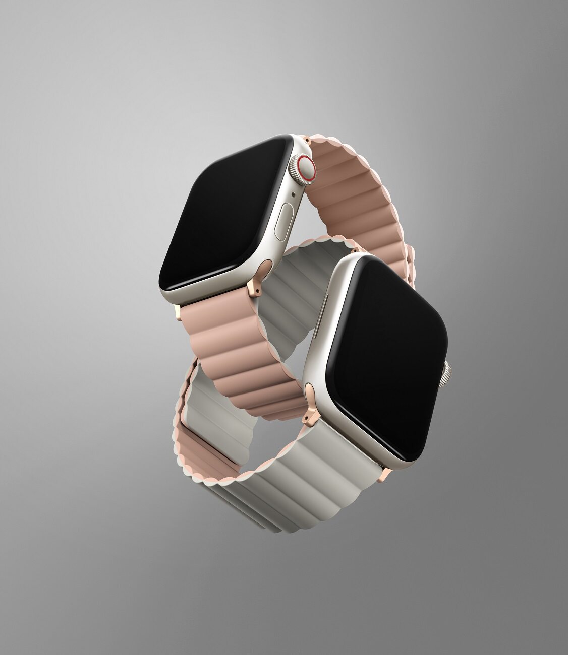 Uniq Revix Reversible Magnetic Apple Watch Strap 41/40/38Mm Burgundy(Maroon/Coral)