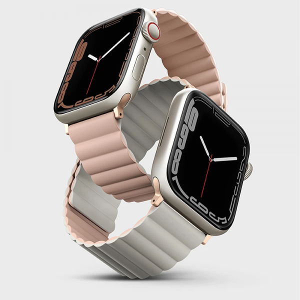Uniq Revix Reversible Magnetic Apple Watch Strap 41/40/38Mm Blush(Pink/Beige)