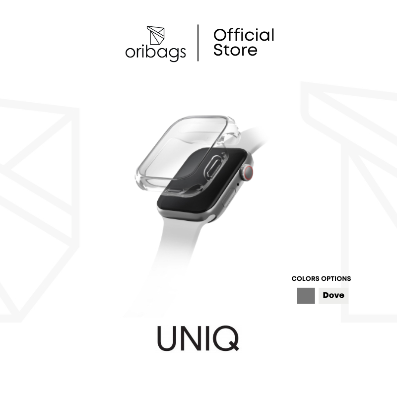 Uniq Garde Hybrid Watch Case With Screen Protection 45Mm - Smoked (Tinted Grey)