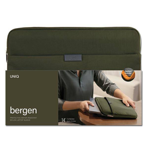 Uniq Bergen Protective Nylon Laptop Sleeve (Up To 16) - Midnight Black (Midnight Black)