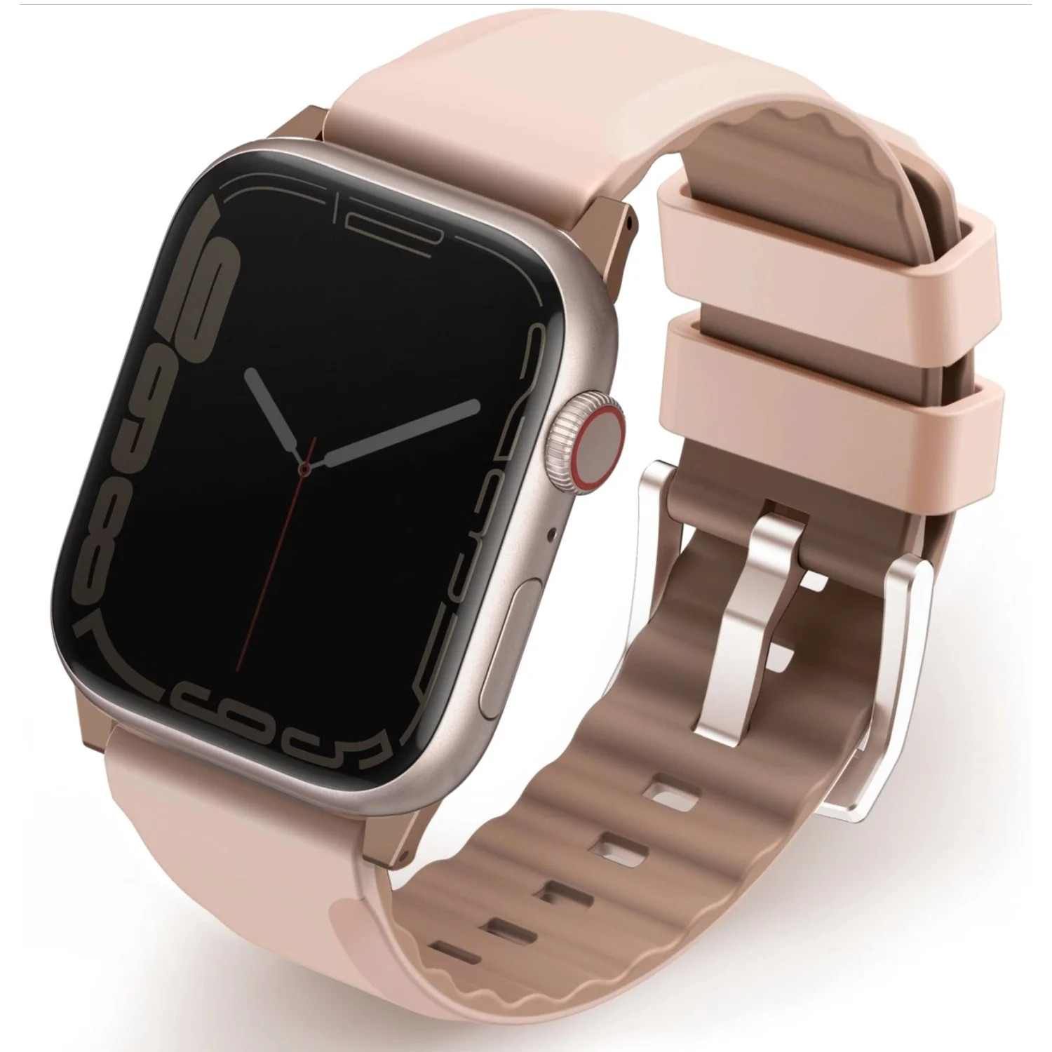 Uniq Linus Airosoft Silicone Apple Watch Strap 41/40/38Mm - Chalk Grey (Grey)