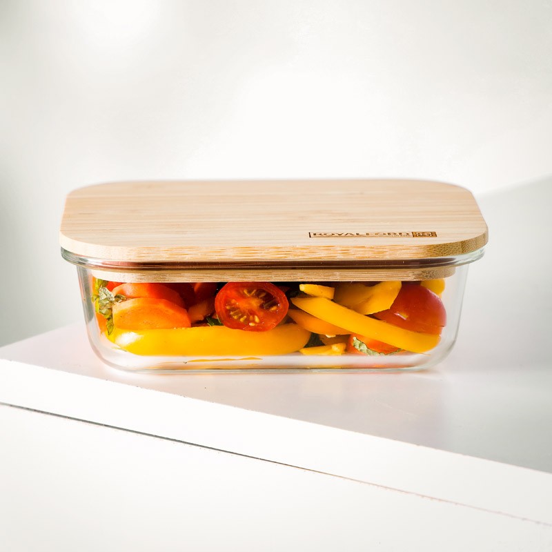 Royalford Ecodine Rect.Glass Container 1050Ml1X12 Royalford Ecodine Rect.Glass Container 1050Ml1X12