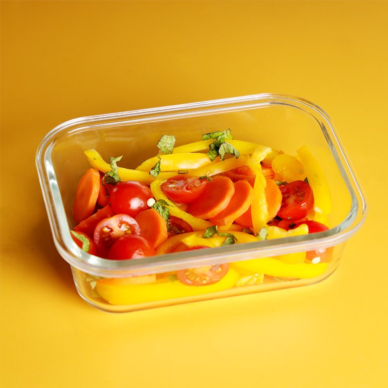 Royalford Ecodine Rect.Glass Container 1050Ml1X12 Royalford Ecodine Rect.Glass Container 1050Ml1X12