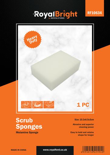 Royalford Melamine Scrub Sponge-White1X360