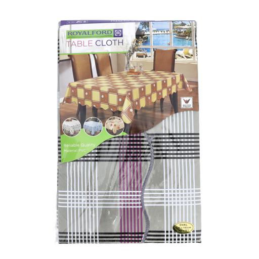 Royalford 137X183Cm Table Cloth (Oval) 1X84