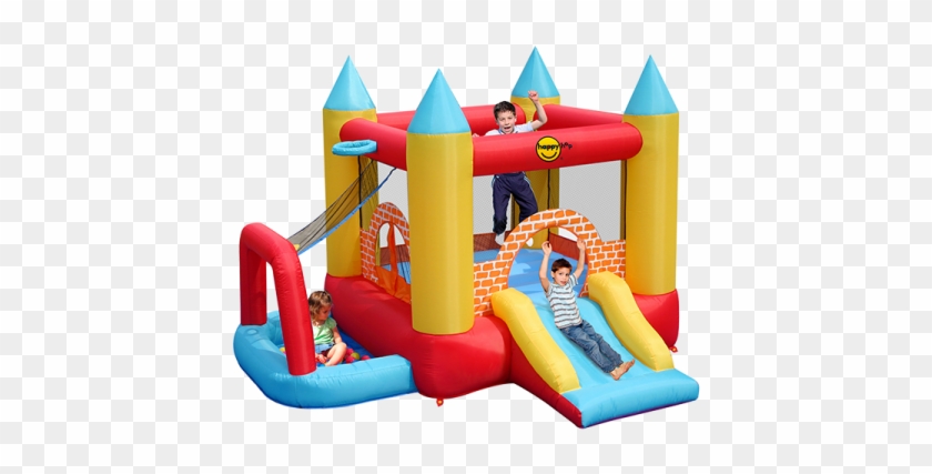 Happy Hop Hp Hot Air Balloon Slide And Hoop Bouncer